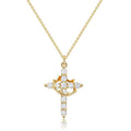 "Faith Over Everything — Gold Cross & Crown Necklace, A Meaningful Christian Gift For Her"